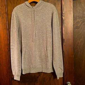 Gray cashmere hoodie